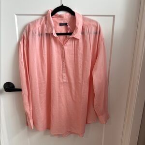 Vineyard Vines Light Pink Buttoned Blouse Dress Shirt Top